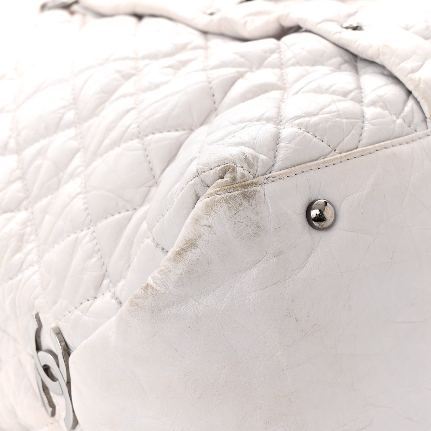 Chanel Distressed Lambskin Vintage Ligne Lady Braid XL Tote Beige 11 of 17