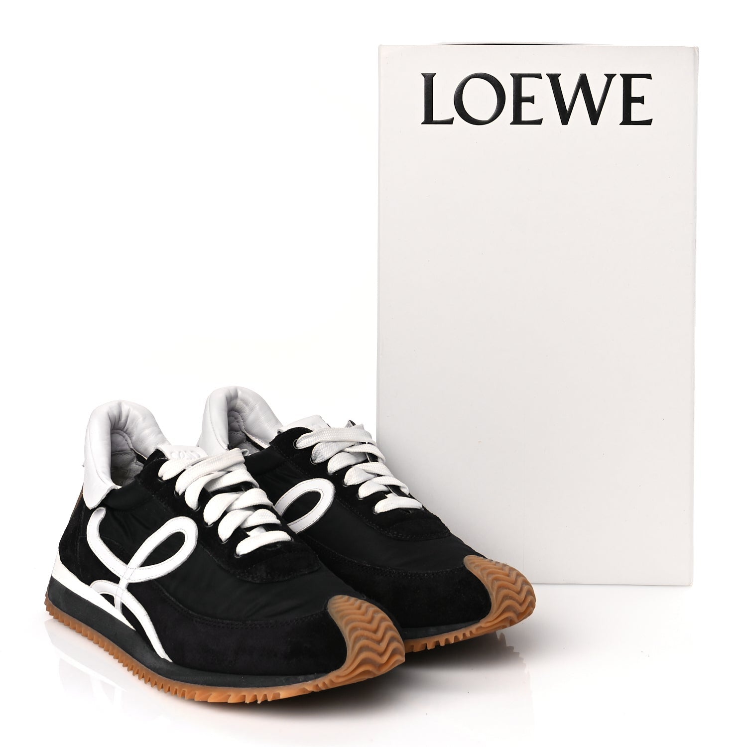 Loewe Nylon Suede Flow Runners Sneakers 40 Black 7 of 7