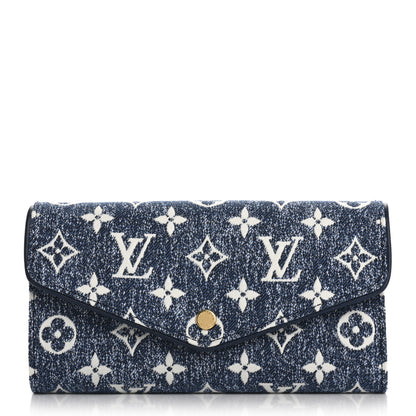 Louis Vuitton Monogram Jacquard Denim Sarah Wallet Bleu 1 of 7