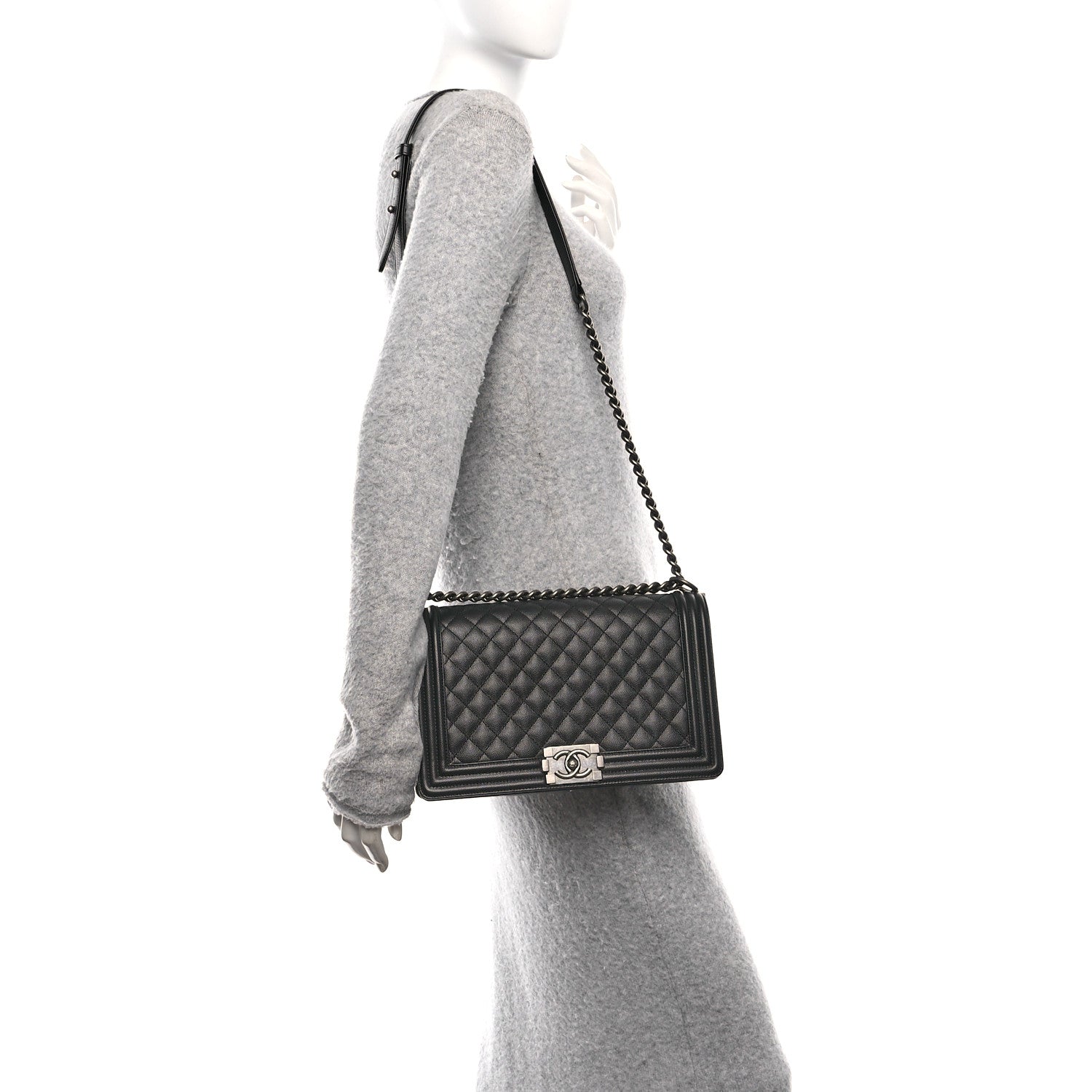 Chanel Caviar Quilted New Medium Boy Flap Black 2 of 10