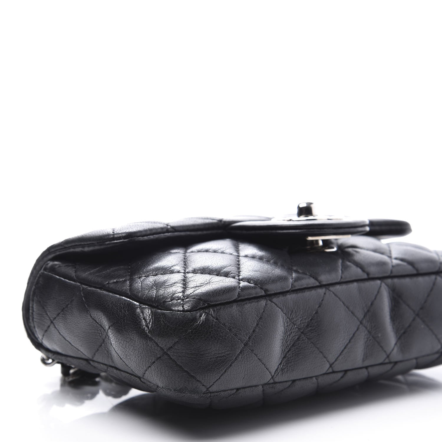 Chanel Lambskin Quilted Mini Rectangular Flap Black 8 of 10