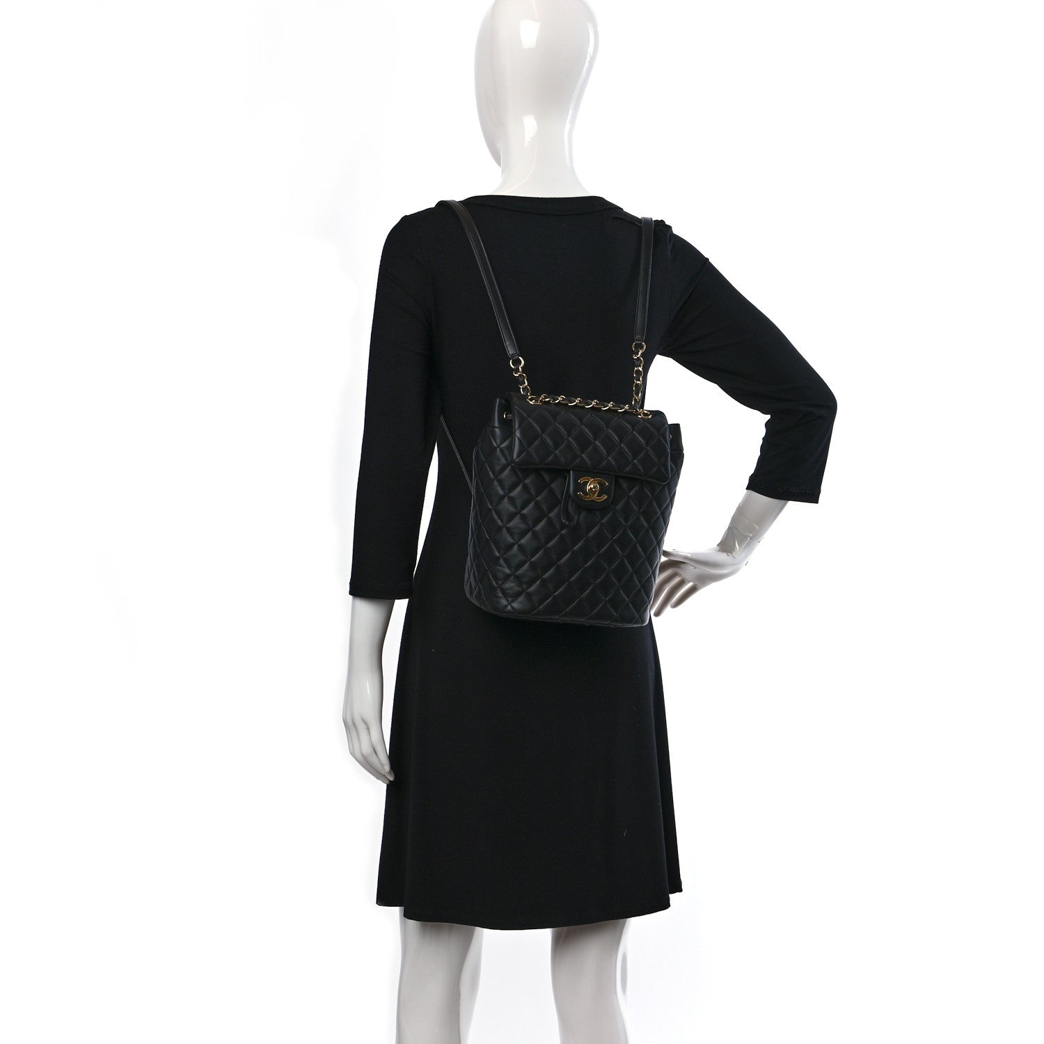 Chanel Lambskin Quilted Small Urban Spirit Backpack Black 2 of 9