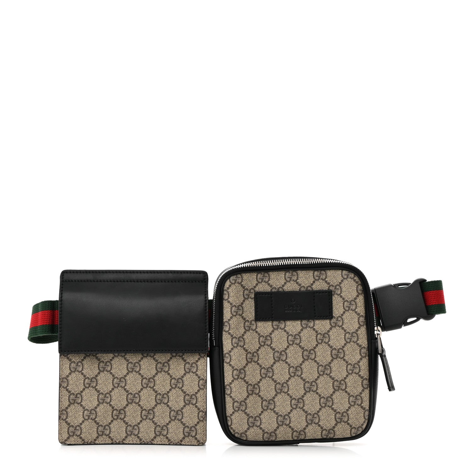 Gucci GG Supreme Monogram Web Belt Bag Black 1 of 18