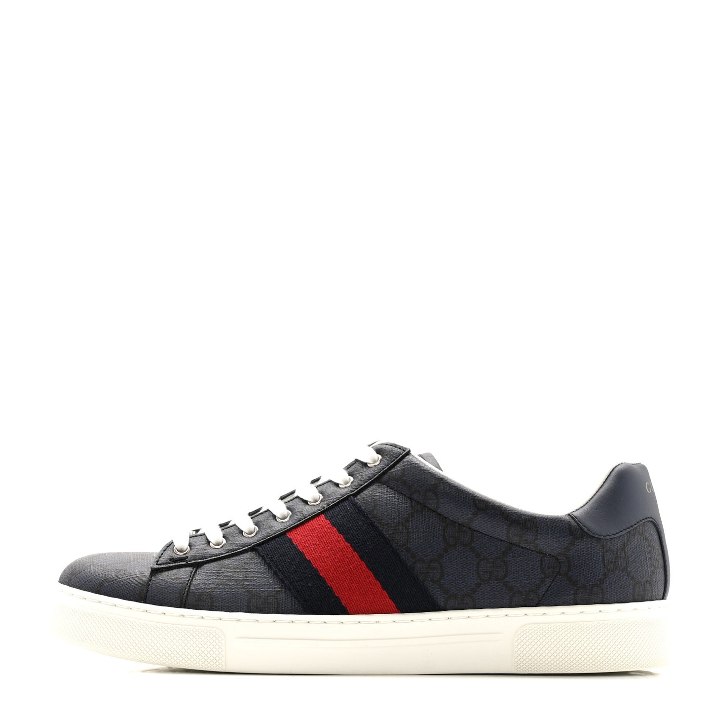 GG Supreme Monogram Web Mens New Ace Sneakers 8.5 Dark Blue