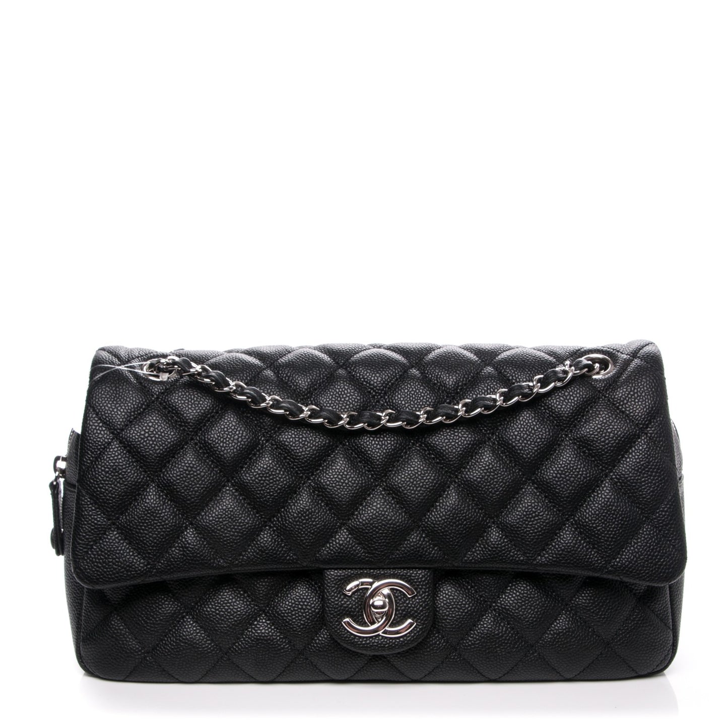 Caviar Quilted Jumbo Easy Flap Black