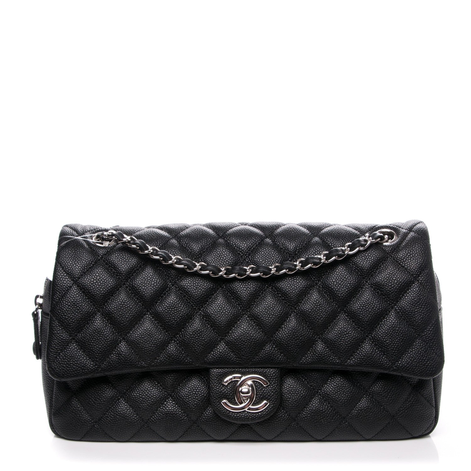 Chanel Caviar Quilted Jumbo Easy Flap Black 1 of 7