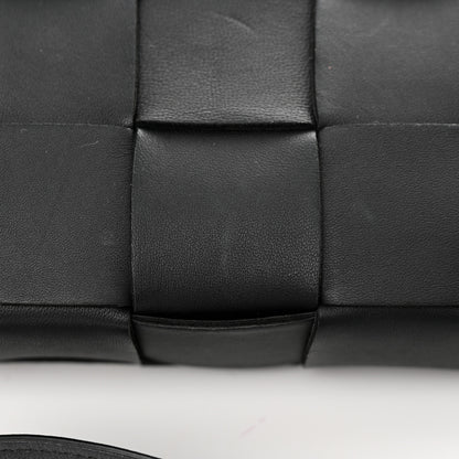 Bottega Veneta Lambskin Maxi Intrecciato Cassette Crossbody Bag Black 18 of 19