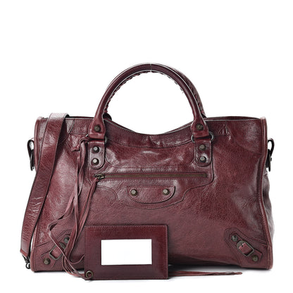 Balenciaga Agneau Classic Hardware City Dark Wine 1 of 16