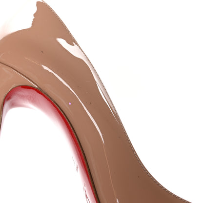 Christian Louboutin Patent Pigalle Follies 100 Pumps 37 Nude 9 of 10