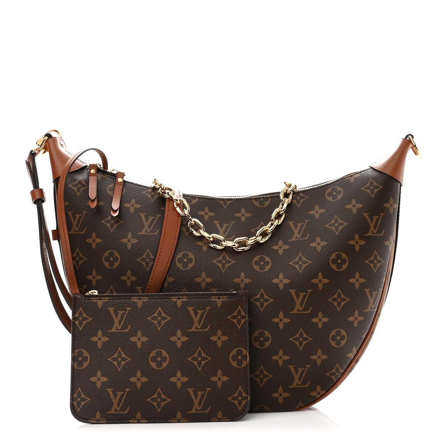 Reverse Monogram Loop Hobo