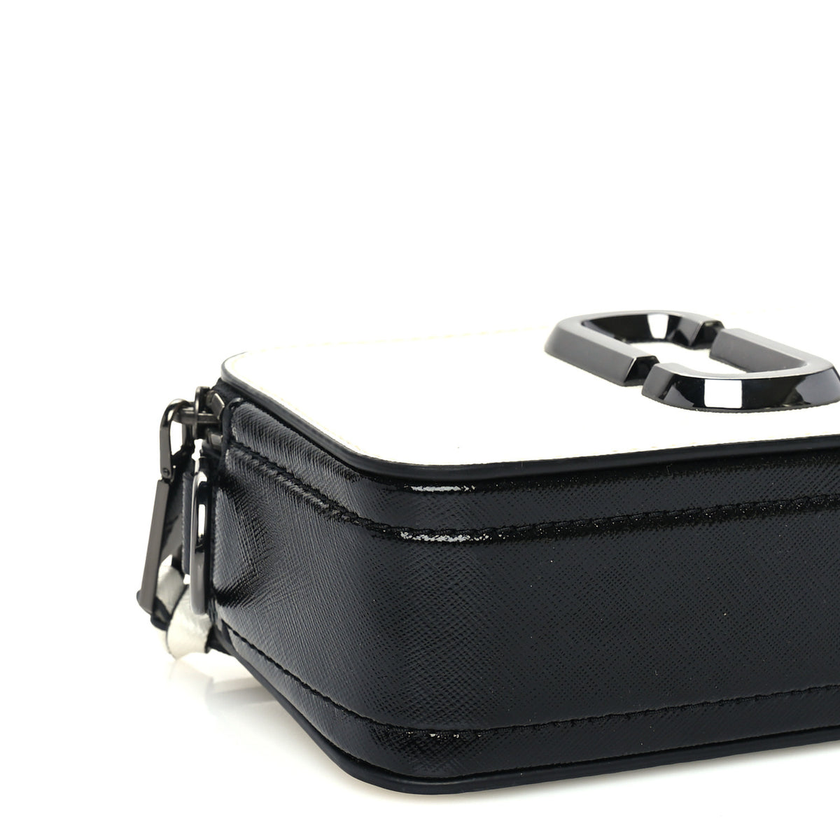 Saffiano Small Snapshot Camera Bag Cloud White