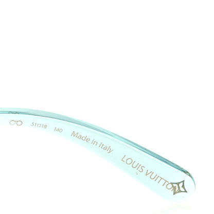 Louis Vuitton Acetate S Lock Cat Eye Sunglasses Z2818W  Crystal Blue 6 of 7
