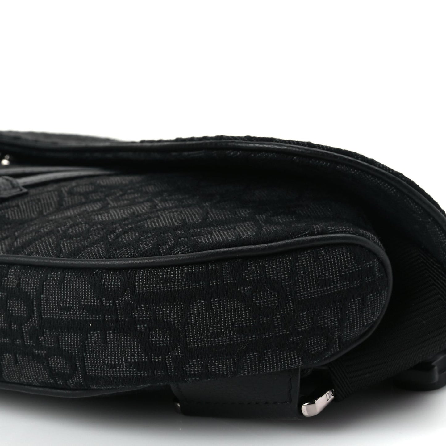 Oblique Mens Saddle Bag Black Blue