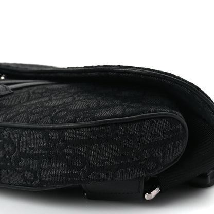 Christian Dior Oblique Mens Saddle Bag Black Blue 8 of 8