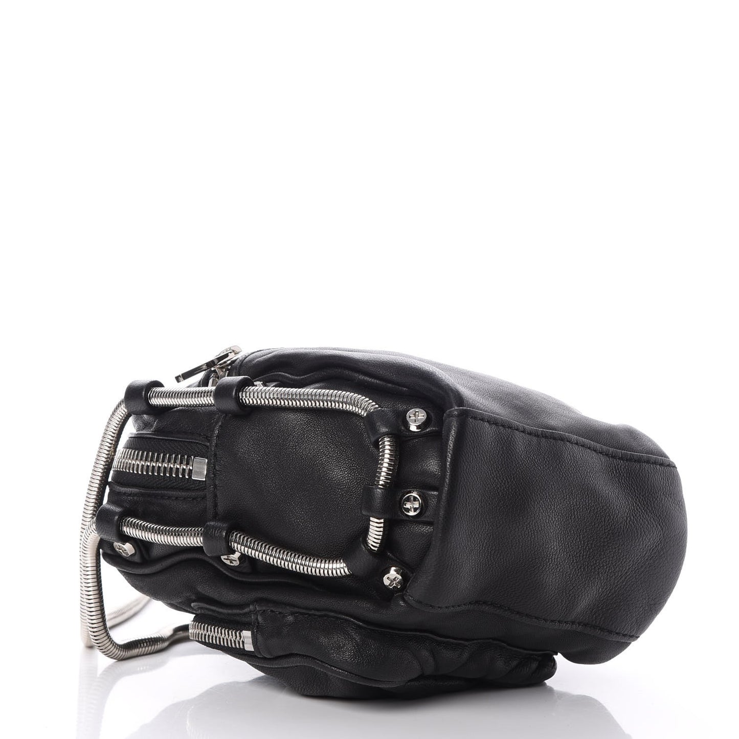 Washed Lambskin Brenda Chain Camera Bag Black