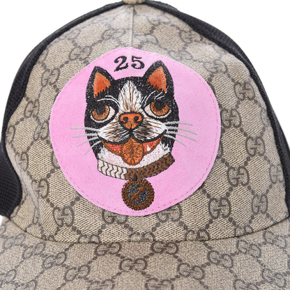 Gucci GG Supreme Monogram Bosco Patch Baseball Hat M Beige Malva 6 of 8