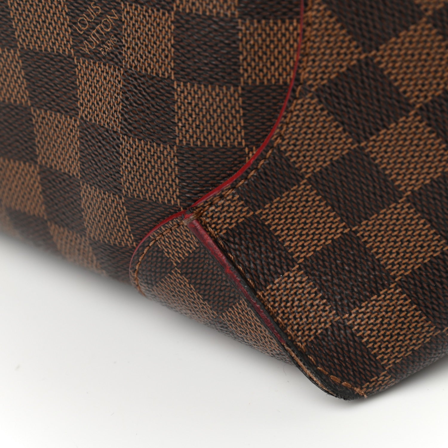 Louis Vuitton Damier Ebene Caissa Hobo Cherry 11 of 25