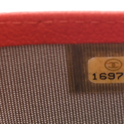 Chanel Goatskin Camellia Embossed Yen Wallet Red 8 of 8