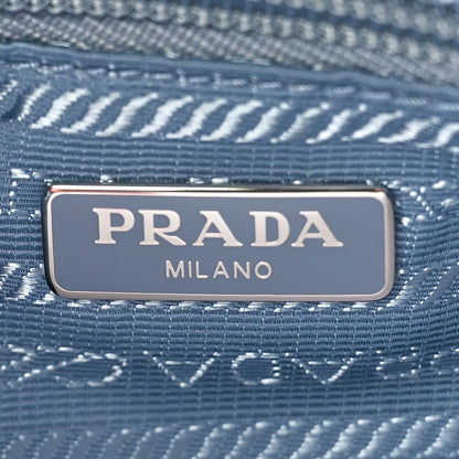 Prada Re-Nylon Vela Saffiano Mini Pochette Bag Celeste 6 of 9