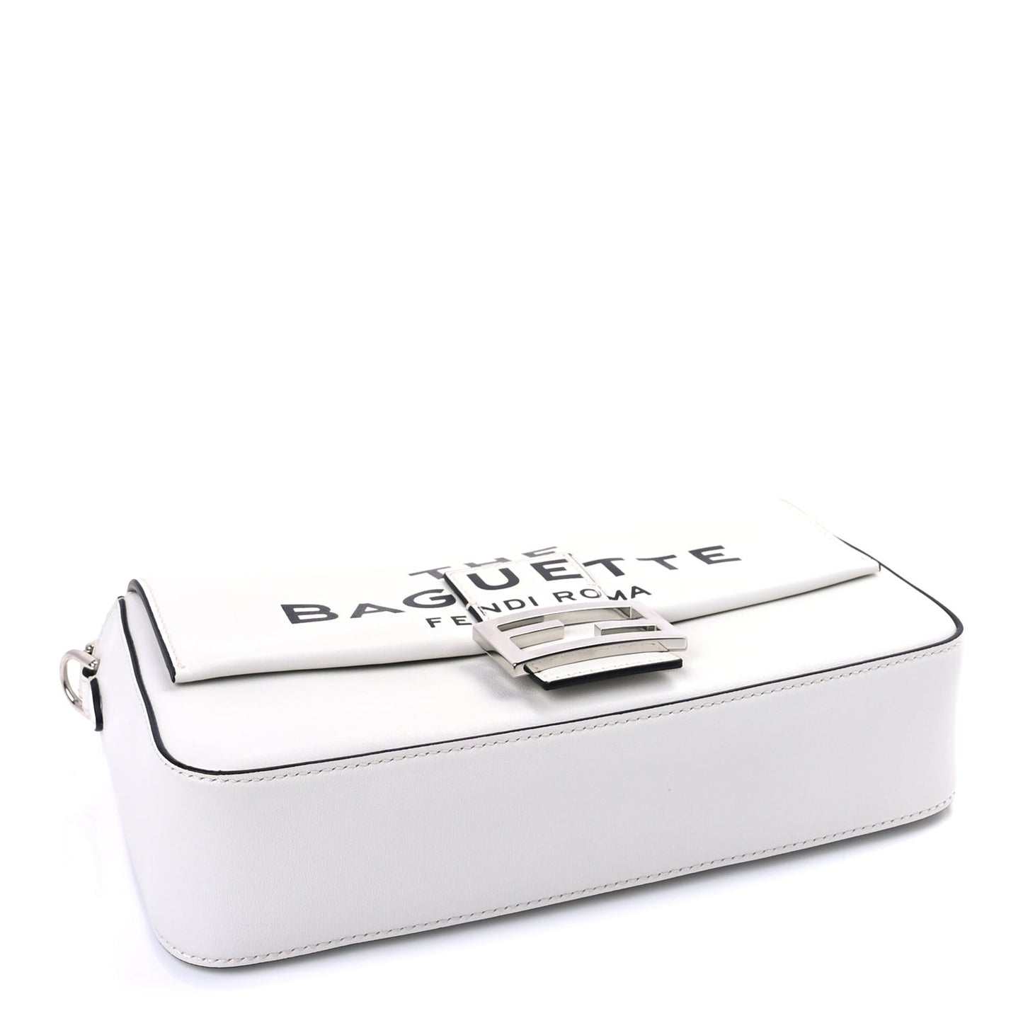 X MARC JACOBS Nappa Logo Medium Baguette White
