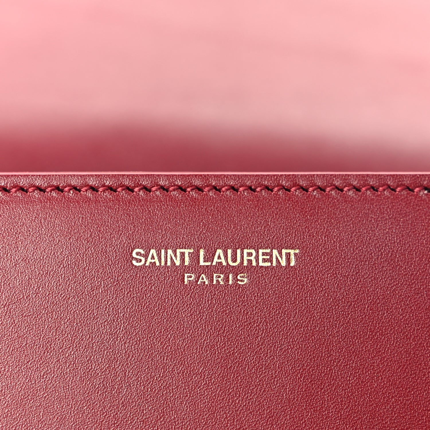 Saint Laurent Calfskin Medium Classic Monogram Universite Bag  Oxblood 5 of 8