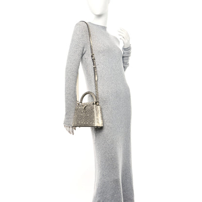 Louis Vuitton Lizard Capucines Mini Argento 2 of 9