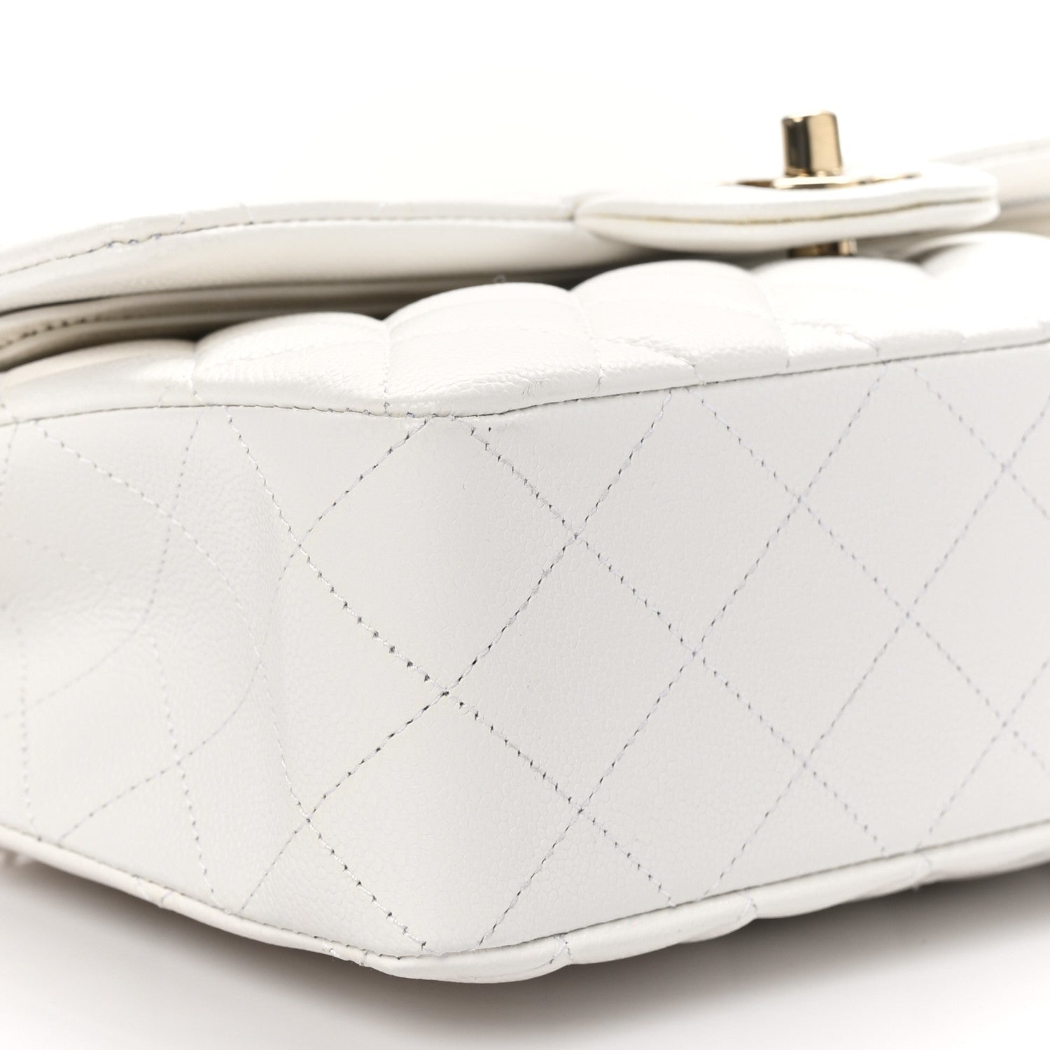 Chanel Caviar Quilted Small Double Flap White 9 of 11