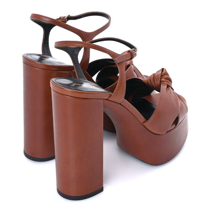 Saint Laurent Vendome Bianca 85 Platform Sandals 39 Cognac 4 of 7