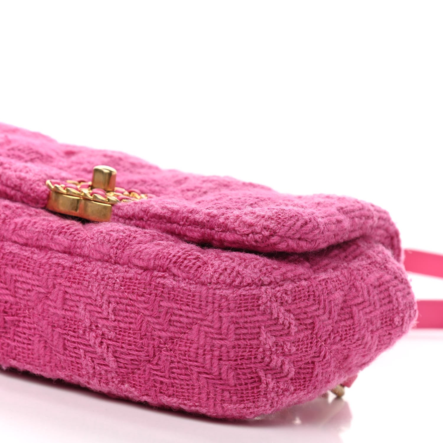 Chanel Tweed Quilted Chanel 19 Waist Bag Pink 10 of 11