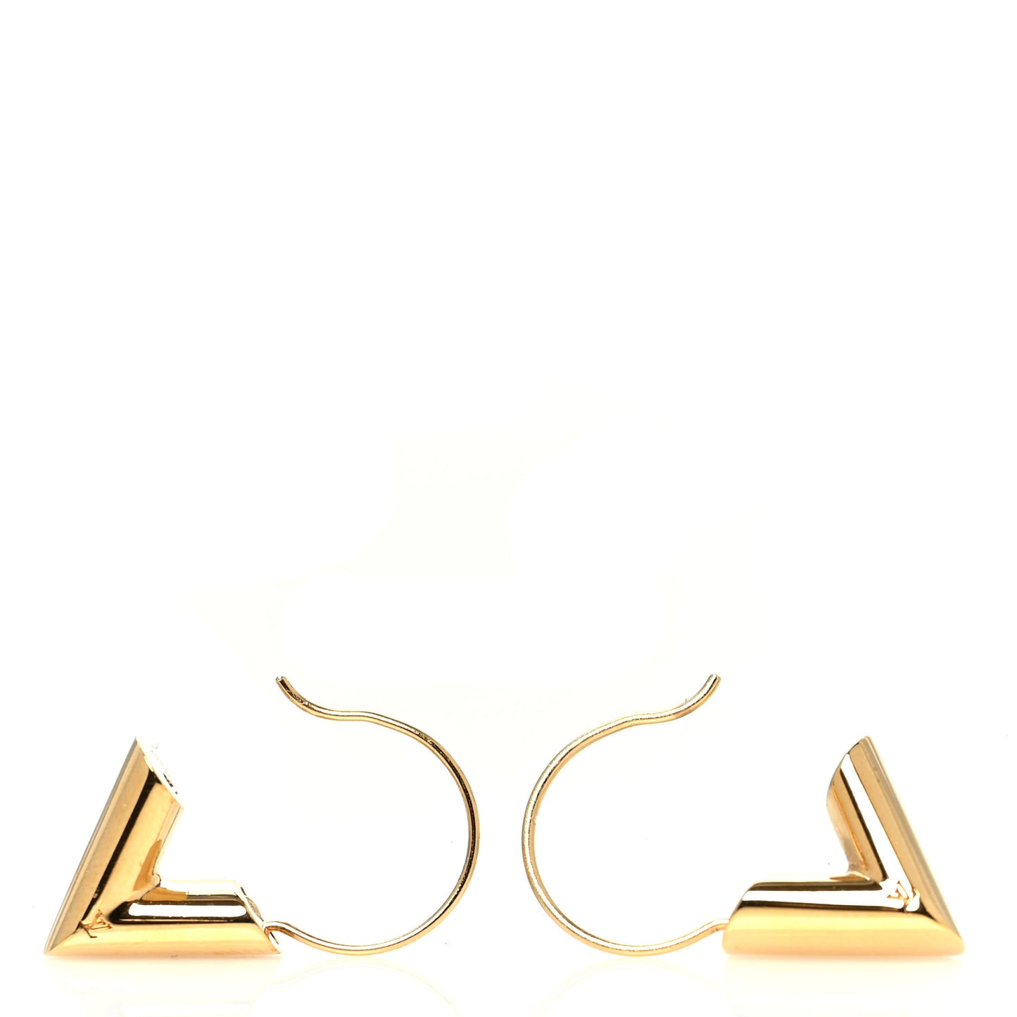 Brass Essential V Hoop Earrings Gold