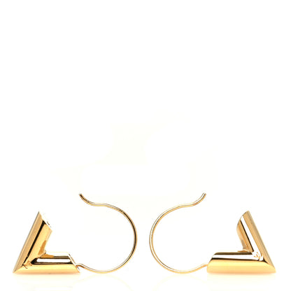 Louis Vuitton Brass Essential V Hoop Earrings Gold 3 of 3