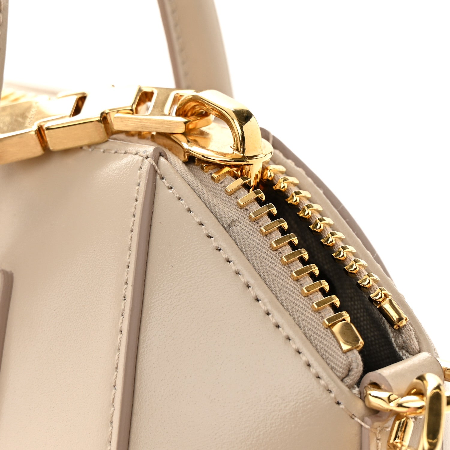 Givenchy Shiny Lord Calfskin Mini Antigona Natural Beige 12 of 13