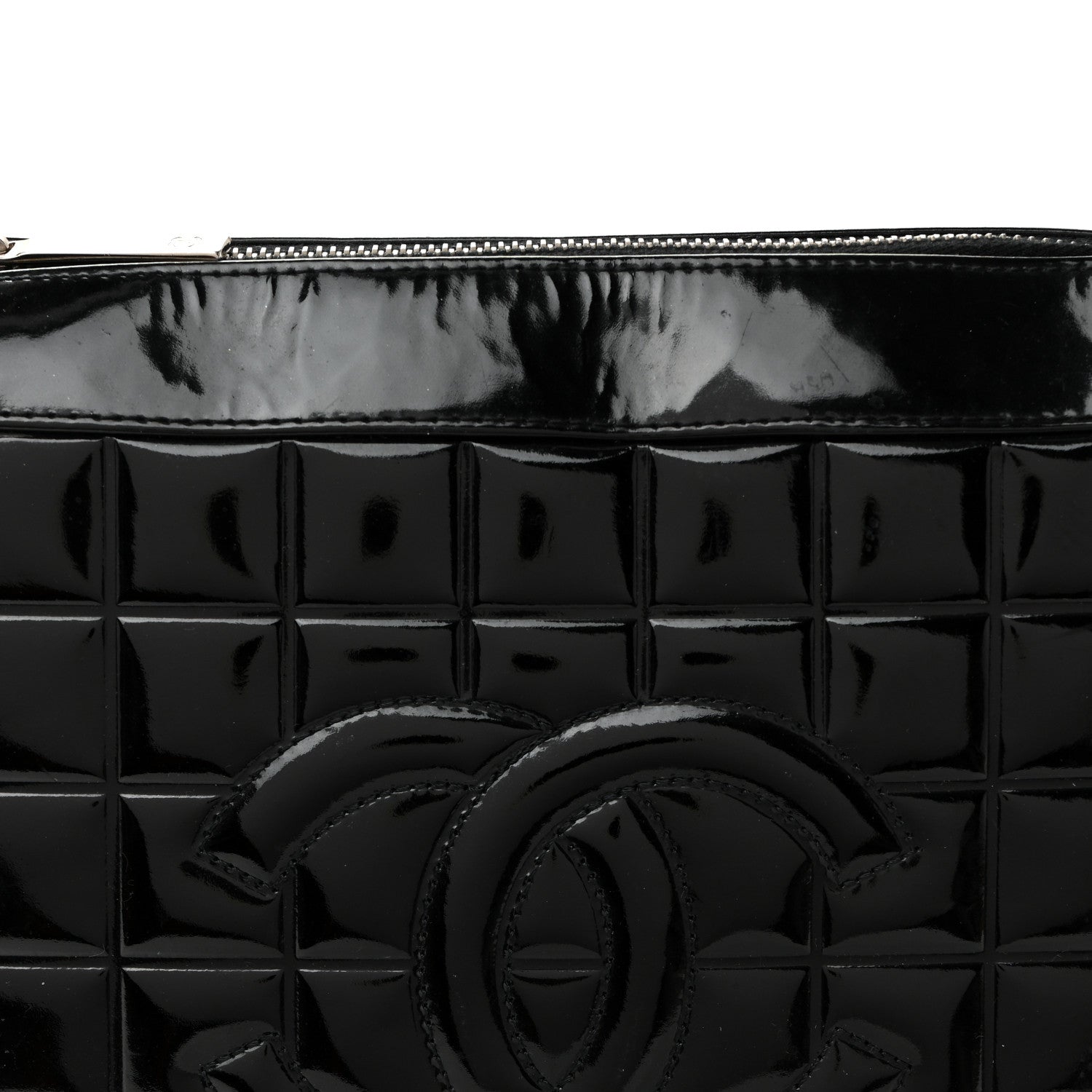 Chanel Patent Quilted Small Chocolate Bar Shoulder Bag Black 7 of 10