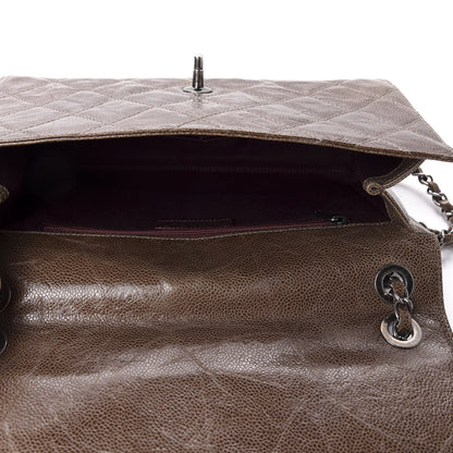 Chanel Crumpled Grained Calfskin Medium CC Crave Flap Brown 6 of 11