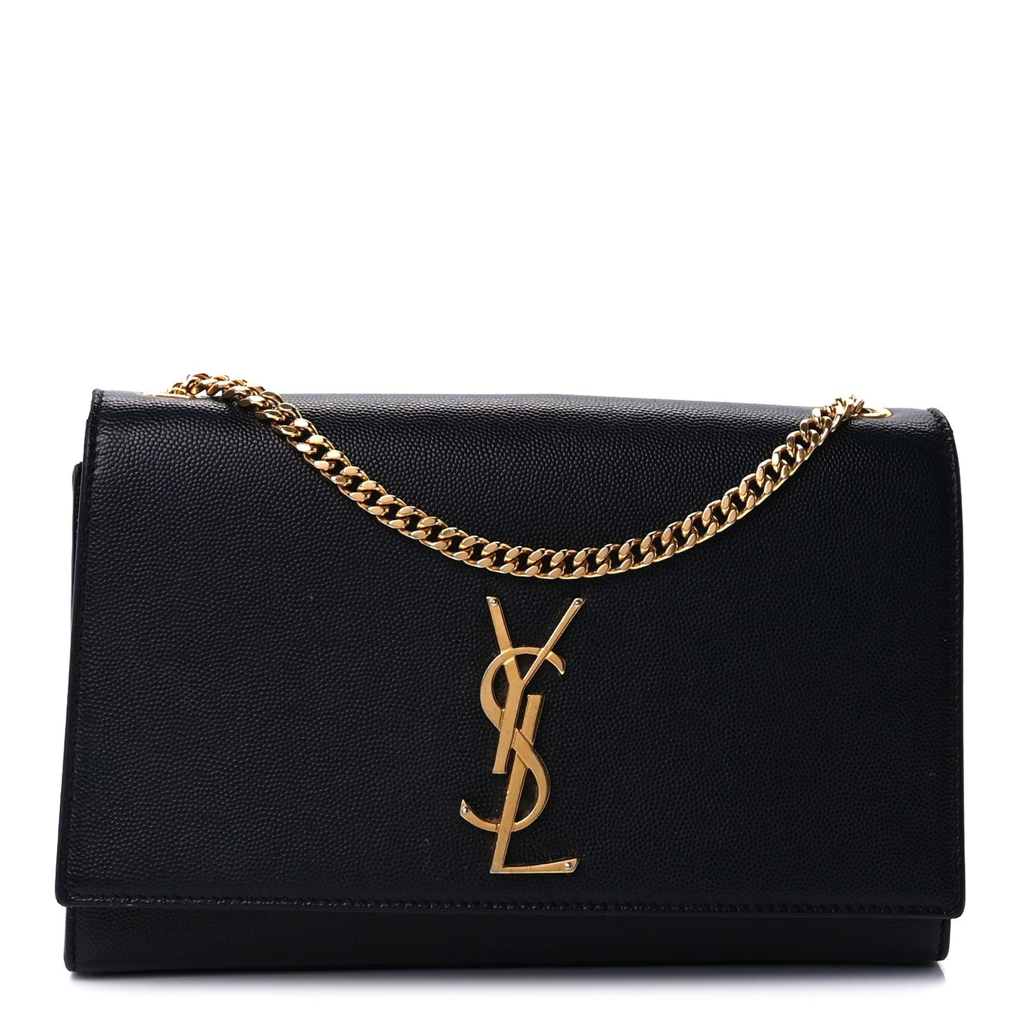 Grain De Poudre Medium Classic Monogram Kate Satchel Black