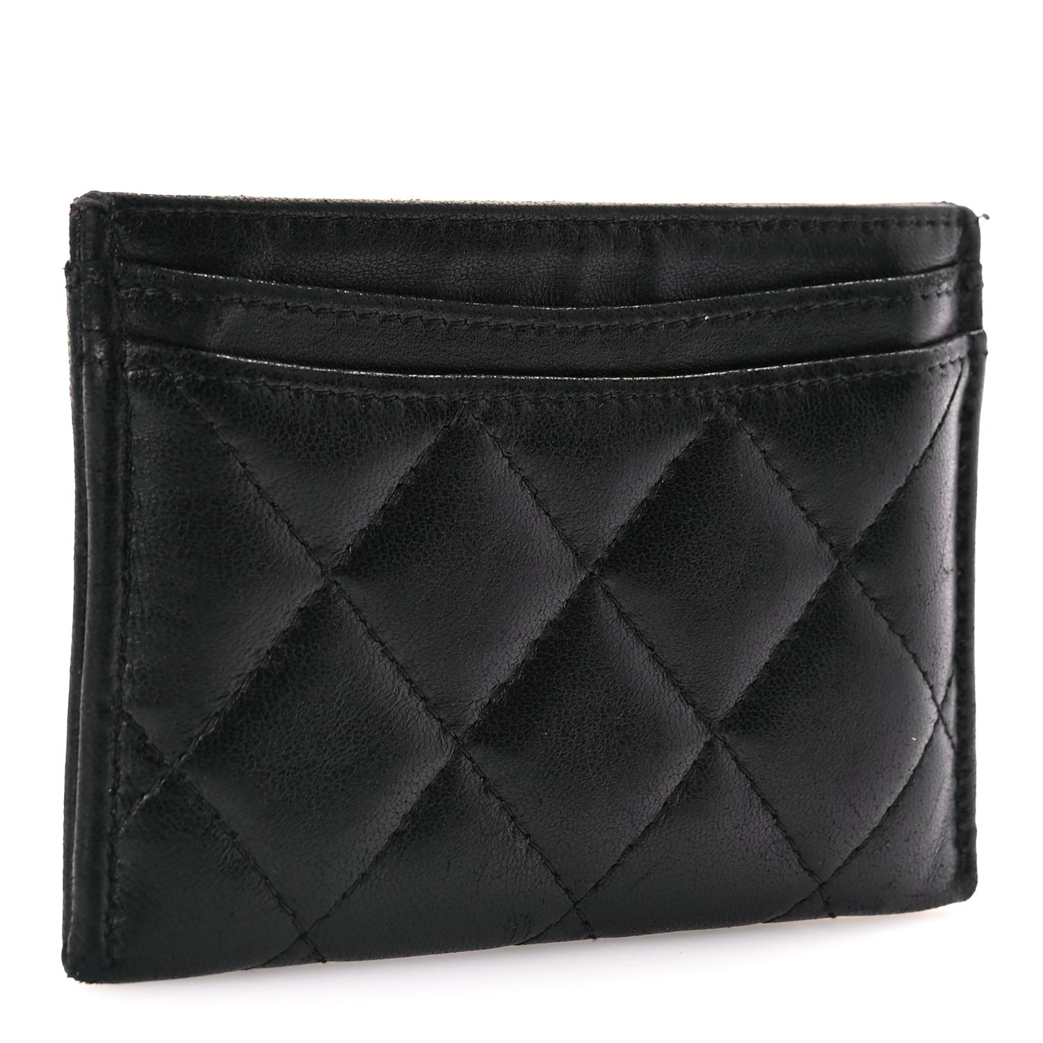 Chanel Lambskin Quilted Card Holder Black 3 of 7