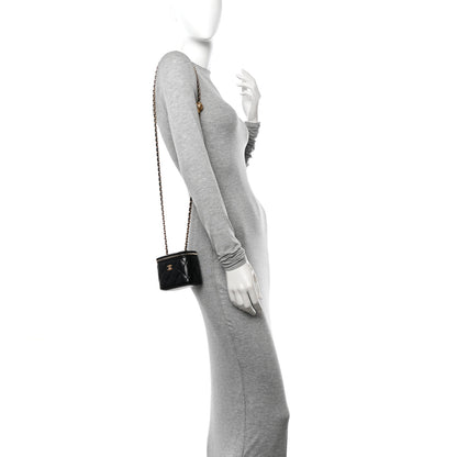 Chanel Lambskin Quilted Mini Pearl Crush Vanity Case With Chain Black 2 of 10