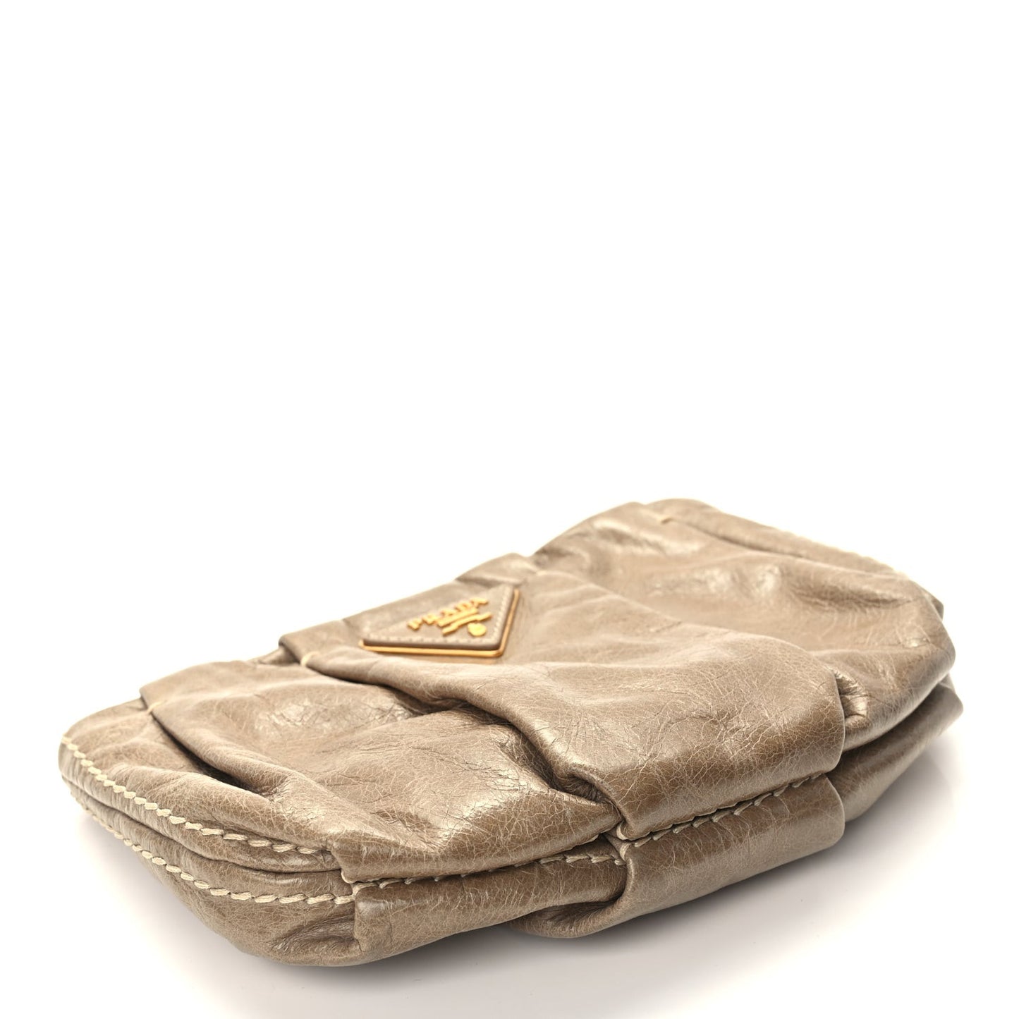 Vitello Shine Mordore Wristlet Clutch Giunco