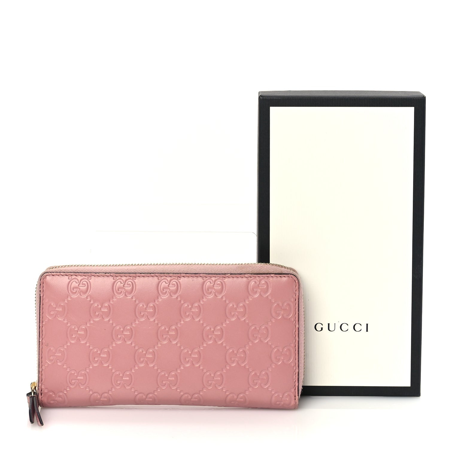 Gucci ssima Signature Zip Around Wallet Soft Pink 8 of 8