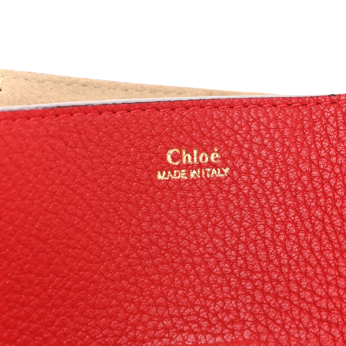 Chloe Grained Lambskin Medium Drew Shoulder Bag Plaid Red 5 of 8