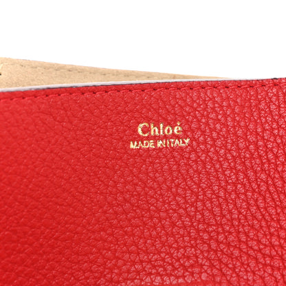 Chloe Grained Lambskin Medium Drew Shoulder Bag Plaid Red 5 of 8