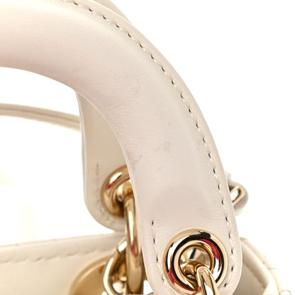 Christian Dior Lambskin Cannage Micro Lady Dior White 11 of 12