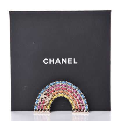 Chanel Lambskin Chain Rainbow CC Brooch Gold Multicolor 4 of 4