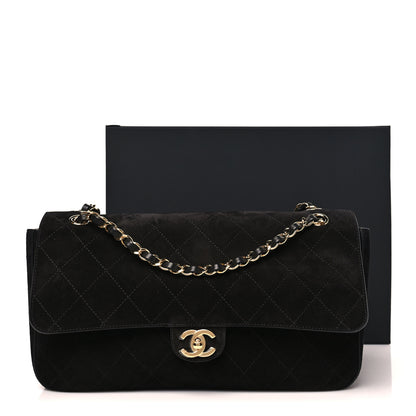 Chanel Suede Calfskin Small Maxi Flap  Black 11 of 11
