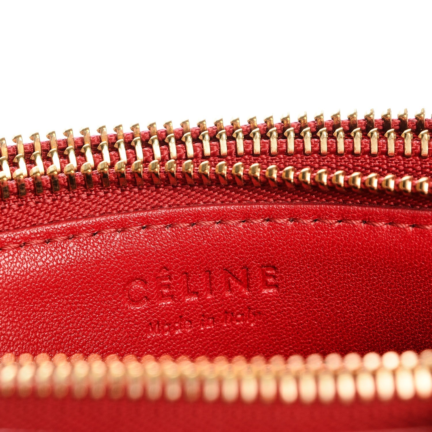 Celine Lambskin Small Trio Crossbody Bag Red 6 of 12