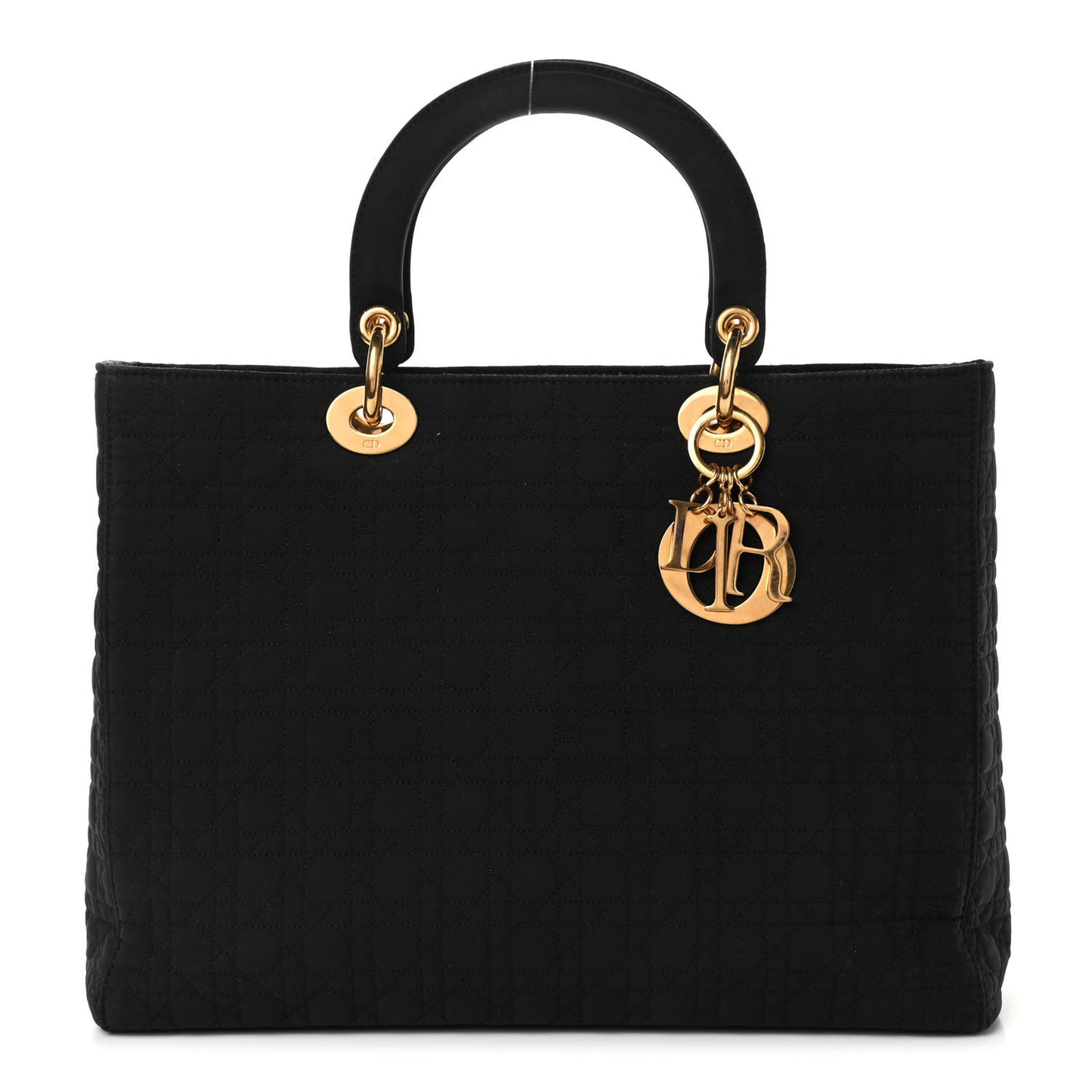 Nylon Cannage Large Lady Dior Black