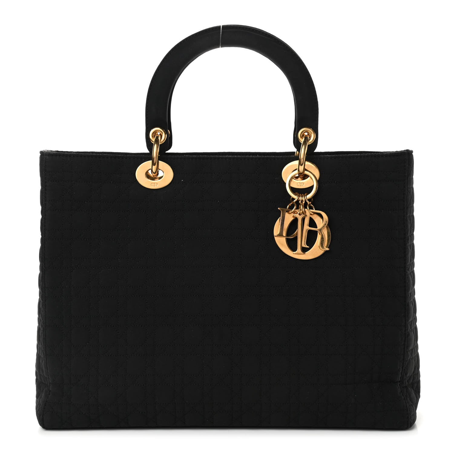 Christian Dior Nylon Cannage Large Lady Dior Black 1 of 4