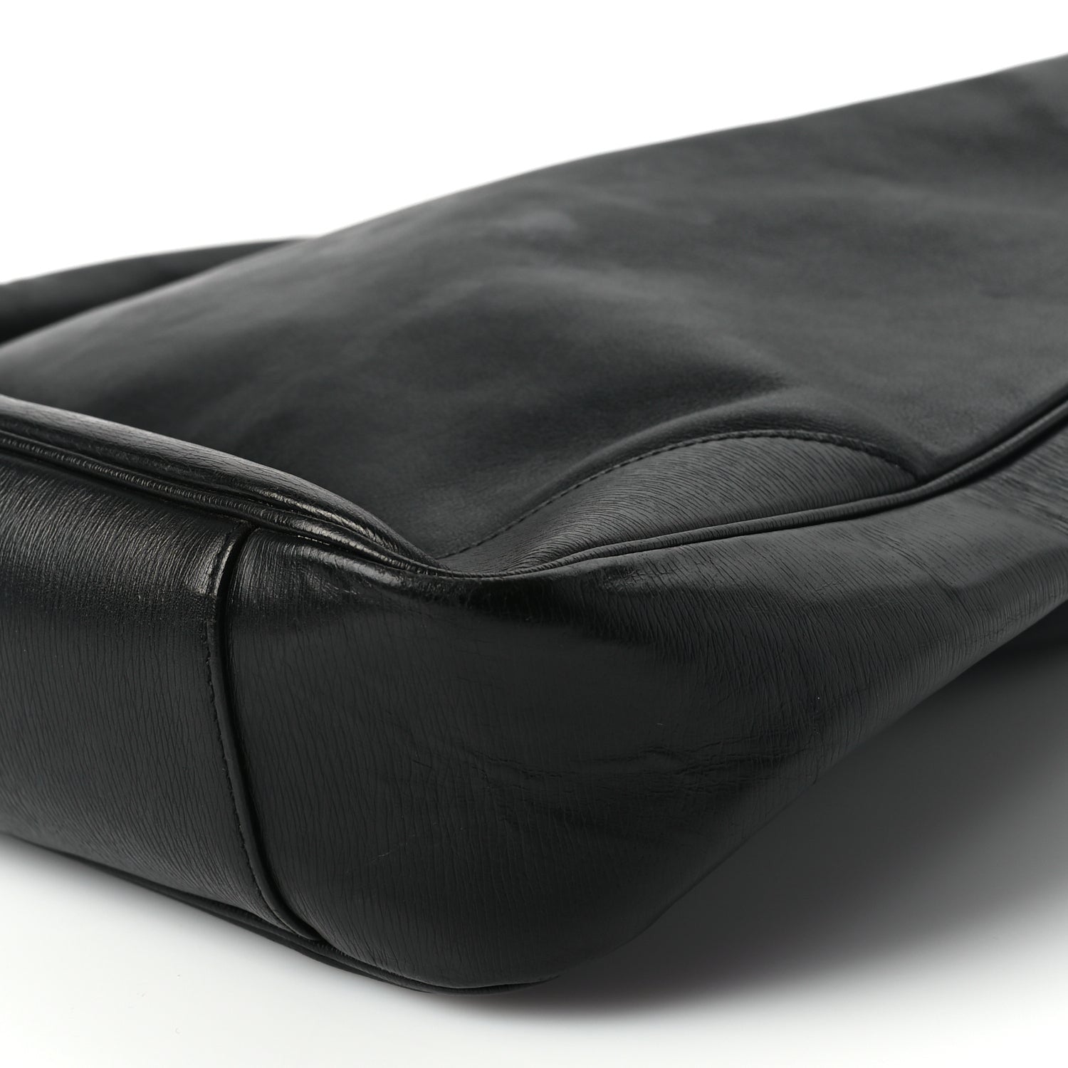 Gucci Calfskin Bamboo Shoulder Bag Black 8 of 9