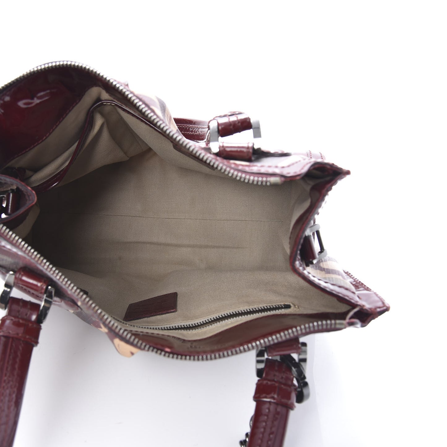 Nova Check Heart Print Pilgrim Satchel Berry