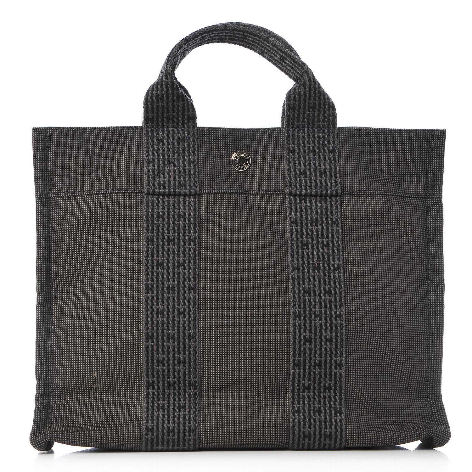 Hermes Canvas Herline PM Tote Grey 1 of 8